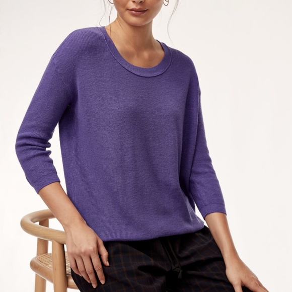 Wilfred Sweaters - Aritzia Wilfred Silk Cashmere Purple Sweater